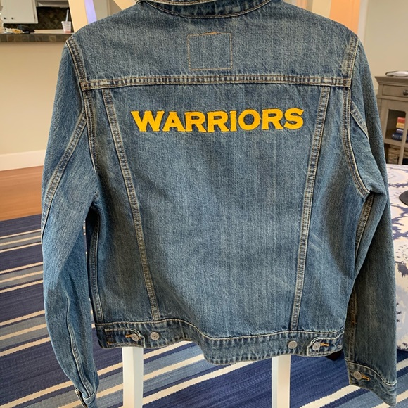 warriors jean jacket